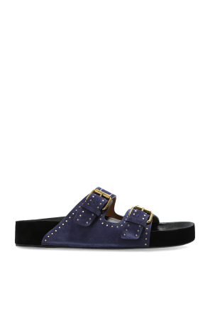 【ISABEL MARANT】lennyo スタッズ スエードサンダル (ブラウン) Isabel Marant Lennyo Suede Sandals | Saks Fifth Avenue